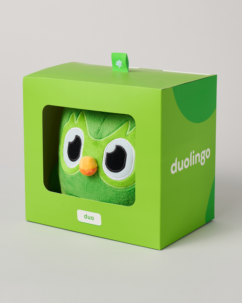 20 cm Duolingo hibou en peluche Duo peluche de Duo le hibou dessin animé  doux en peluche poupée en peluche pour les enfants